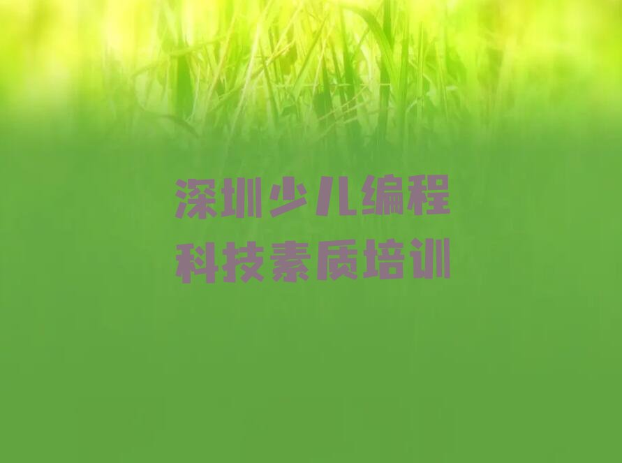 十大深圳少儿编程科技素质培训机构在哪里十大排名一览排行榜排行榜