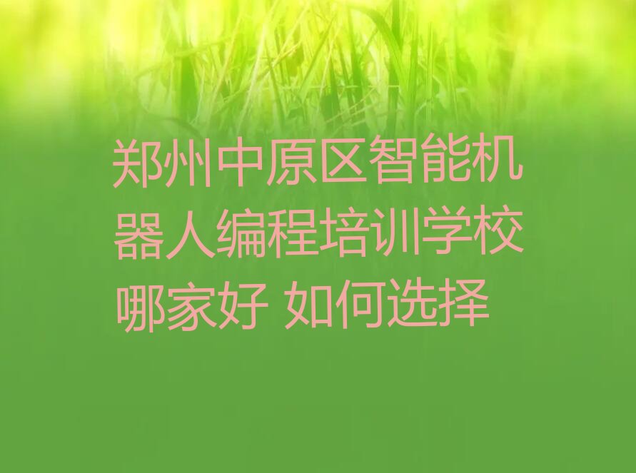 郑州中原区桐柏路少儿编程培训学校