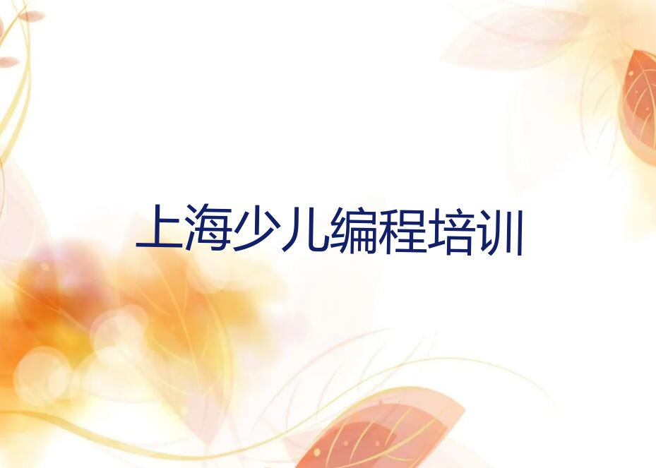 上海徐汇区斜土路少儿编程培训学校