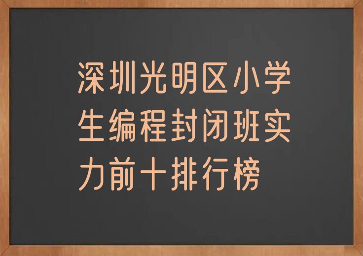 深圳小学生编程培训学校