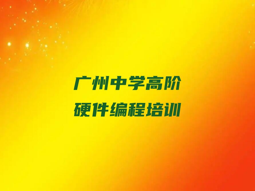 中学高阶硬件编程