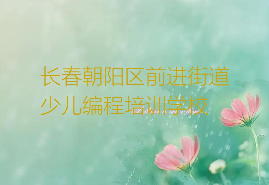 长春朝阳区前进街道少儿编程培训学校