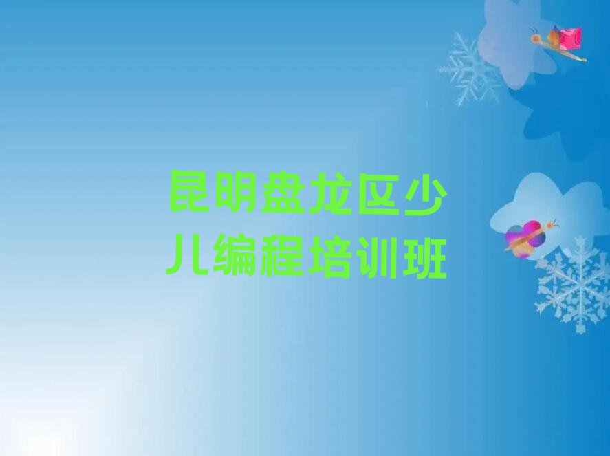 昆明盘龙区少儿编程培训班