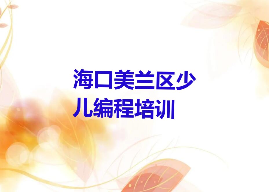 海口美兰区少儿编程培训
