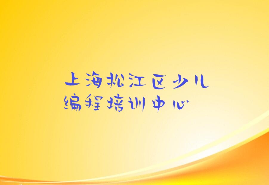 上海松江区少儿编程培训中心