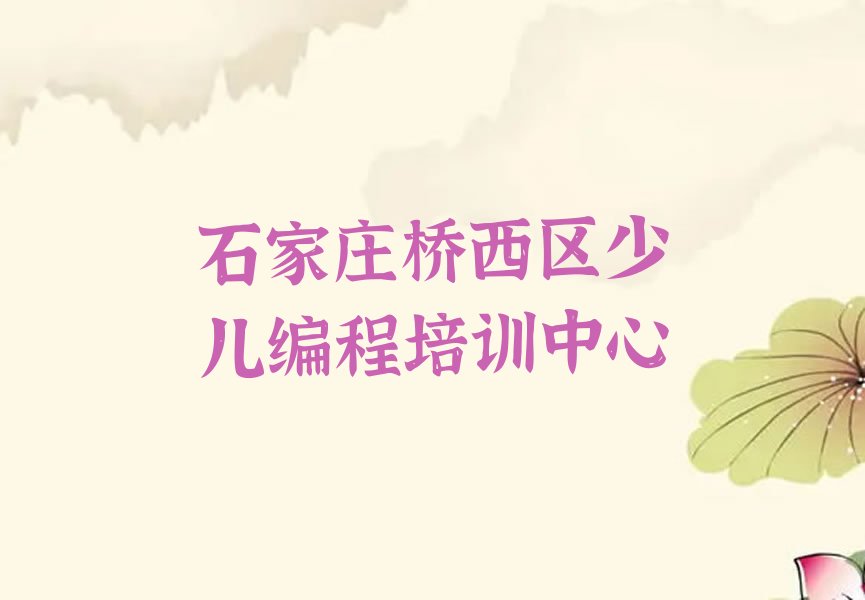 石家庄桥西区少儿编程培训中心