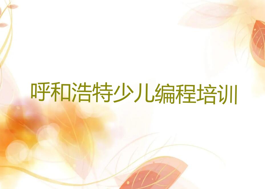 呼和浩特玉泉区少儿编程培训