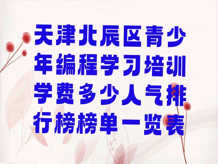 天津北辰区天津陆路港物流装备产业园少儿编程培训学校