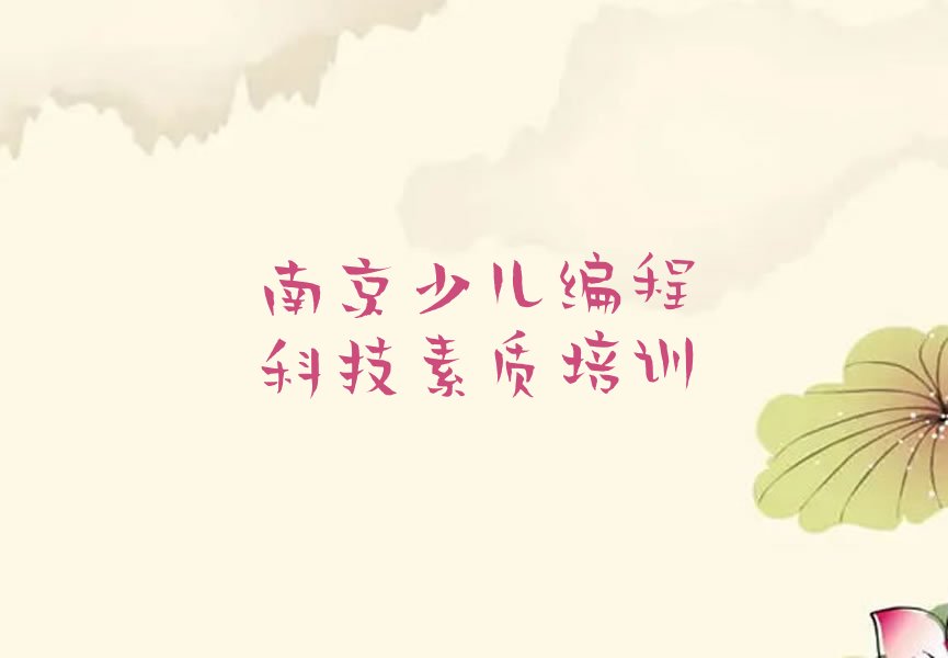 南京鼓楼区少儿编程科技素质培训学校