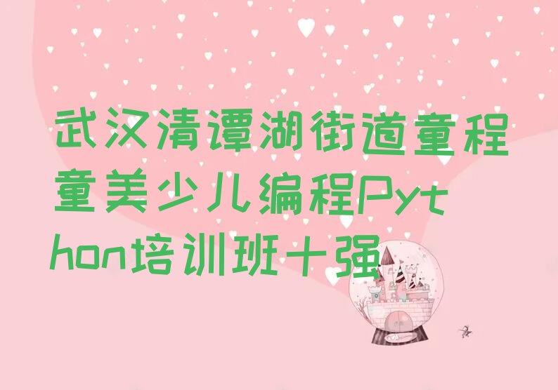 十大武汉清谭湖街道童程童美少儿编程Python培训班十强排行榜