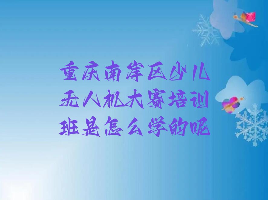 重庆南岸区海棠溪街道少儿无人机大赛培训学校