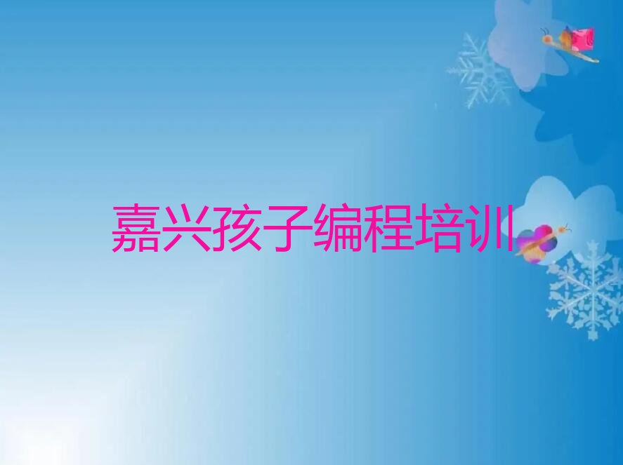嘉兴南湖区孩子编程培训学校