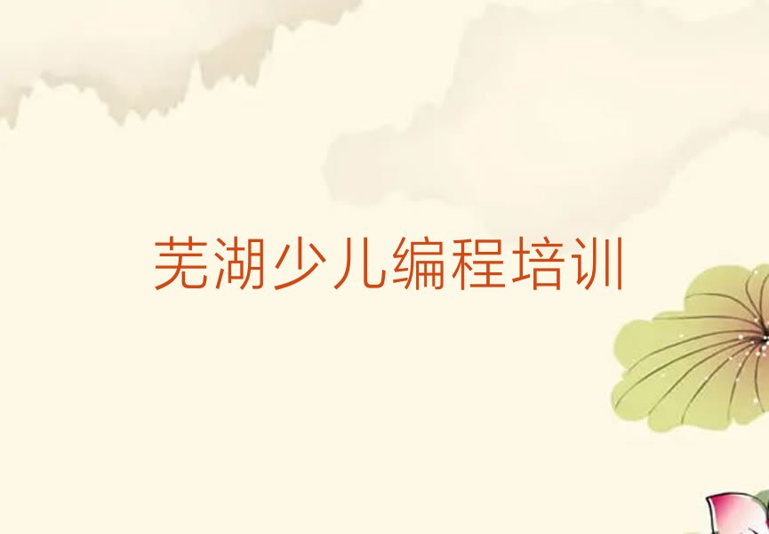 芜湖鸠江区少儿编程培训中心