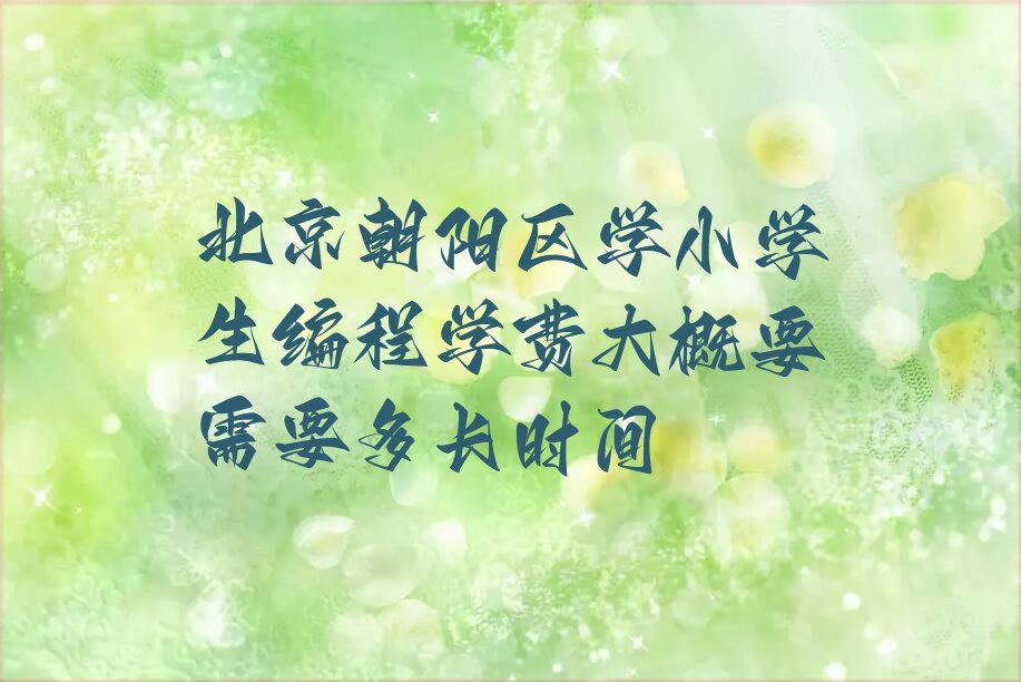 北京少儿编程培训班