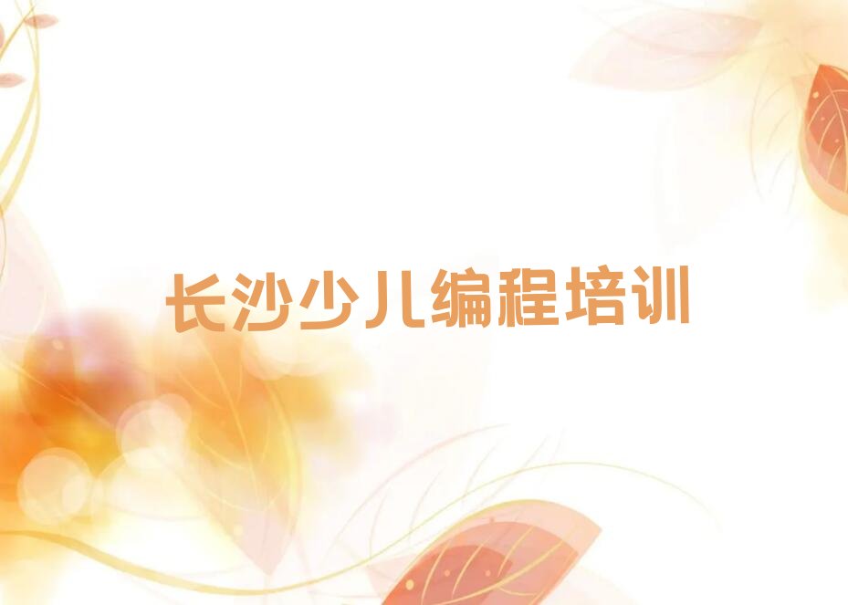 长沙雨花区少儿编程培训班