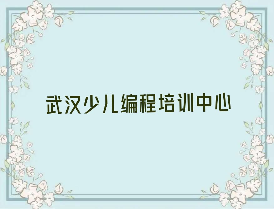 武汉少儿编程培训中心