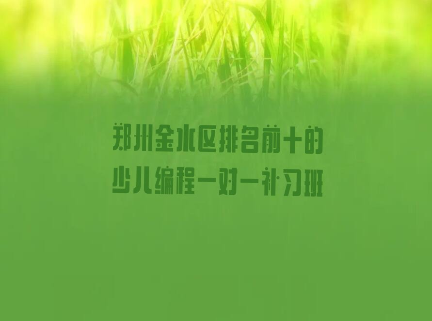 郑州金水区少儿编程培训学校