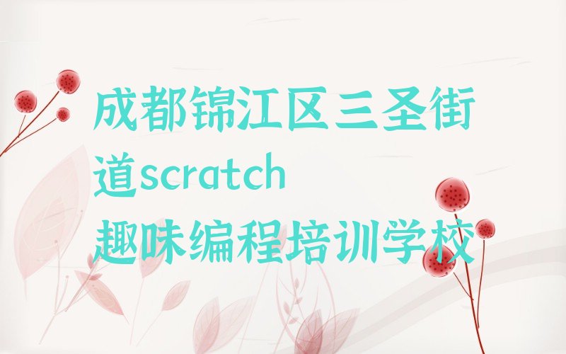 成都锦江区三圣街道scratch趣味编程培训学校