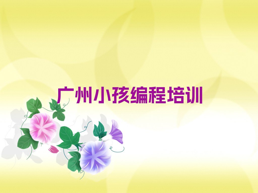 广州番禺区大龙街道少儿编程培训学校