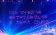 2025西安小寨路市哪里有学中学生编程的培训班十大名单榜一览排行榜