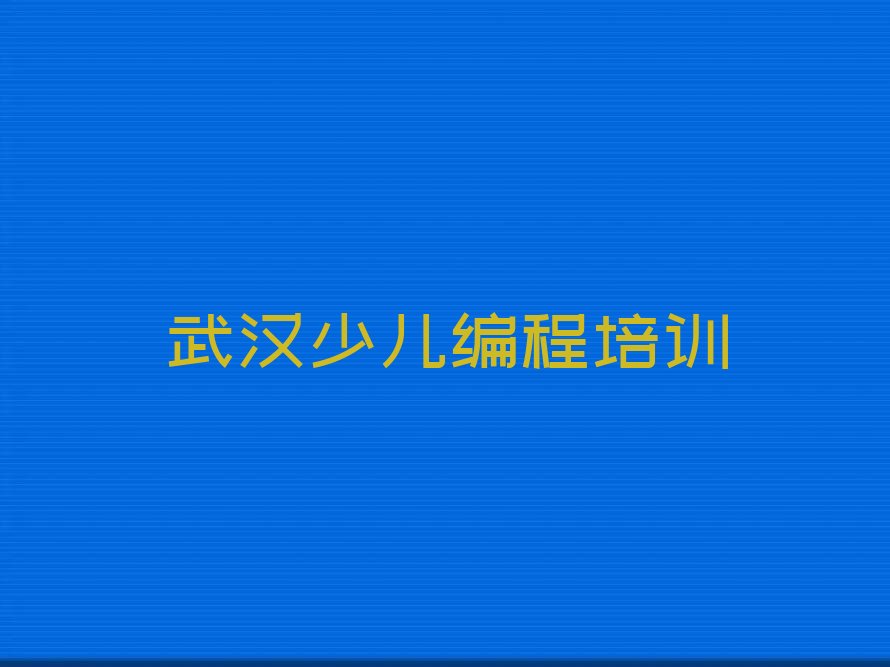 武汉汉南区少儿编程培训