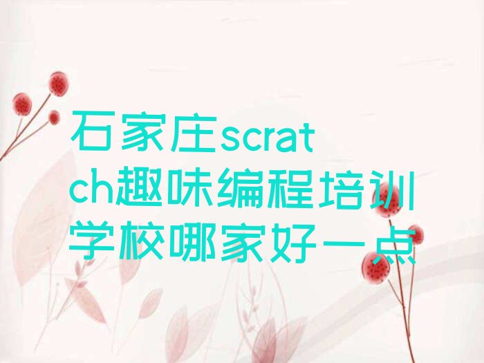 石家庄少儿编程培训学校
