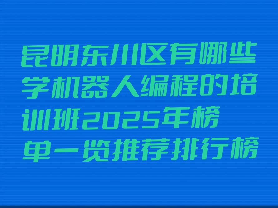 昆明东川区少儿编程培训