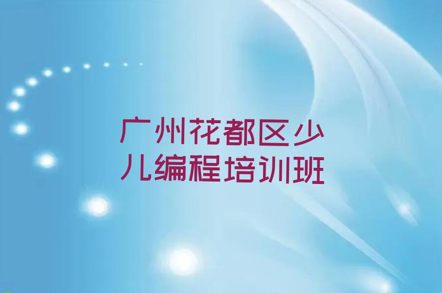 广州花都区少儿编程培训班