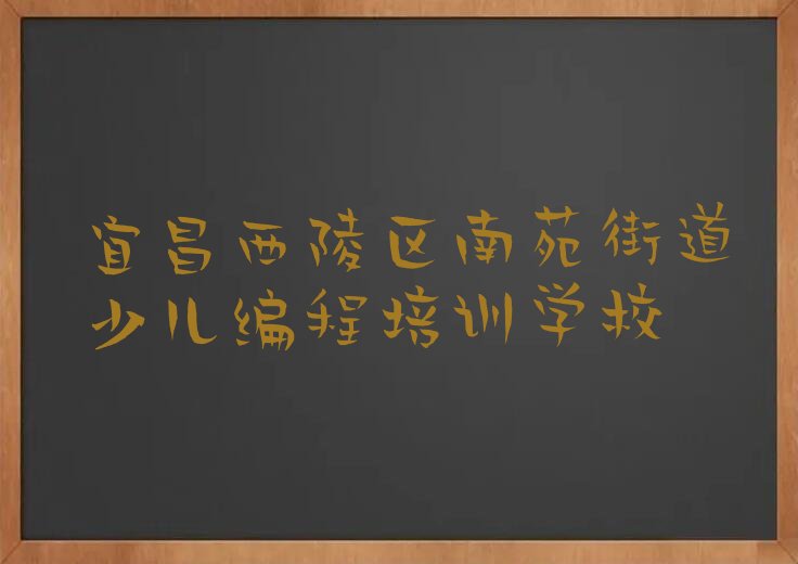 宜昌西陵区南苑街道少儿编程培训学校