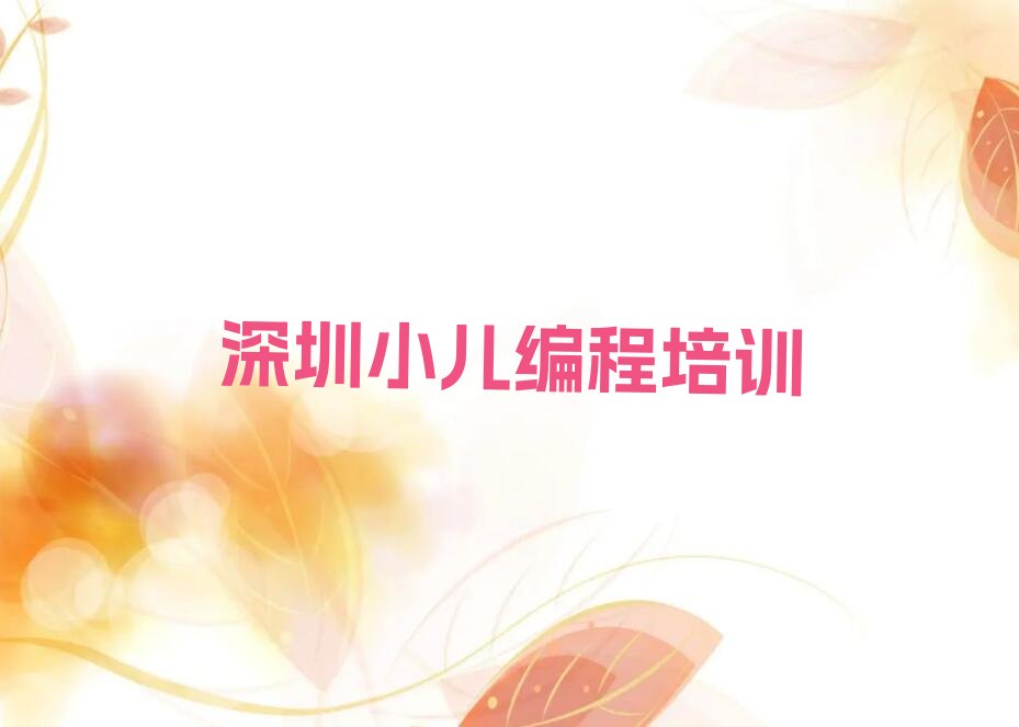 深圳龙华区观澜街道小儿编程培训学校