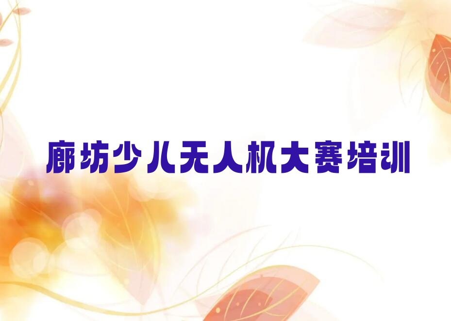 十大廊坊广阳区少儿无人机大赛面授培训一对一培训时长榜单一览推荐排行榜排行榜