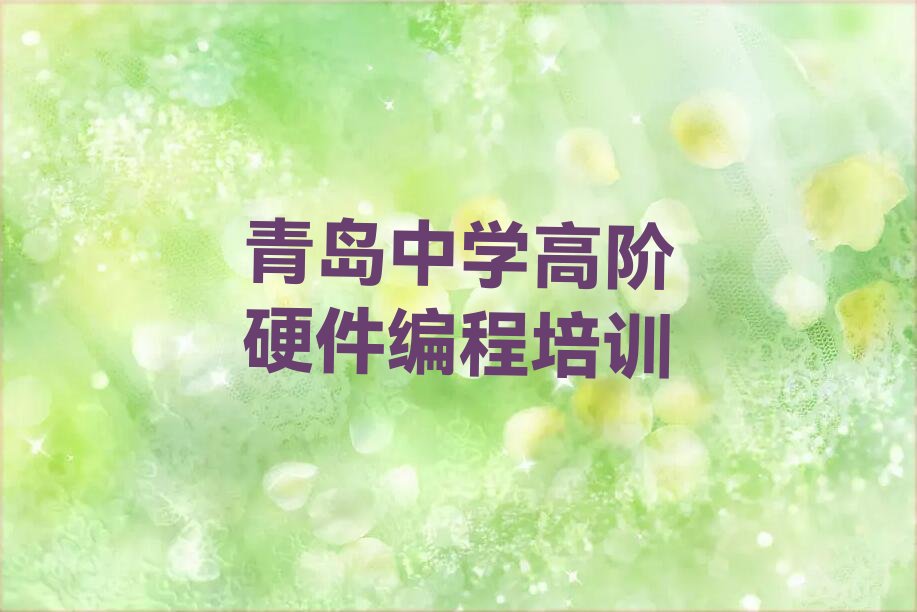 青岛城阳区中学高阶硬件编程培训学校