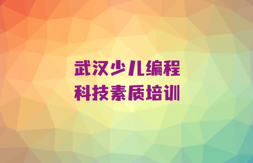 武汉少儿编程培训学校
