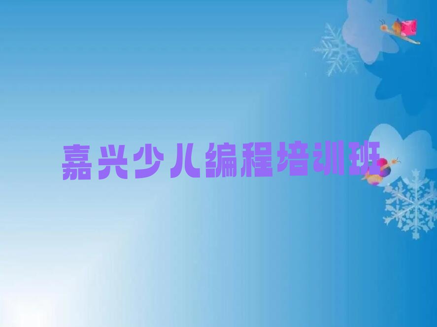 嘉兴少儿编程培训班
