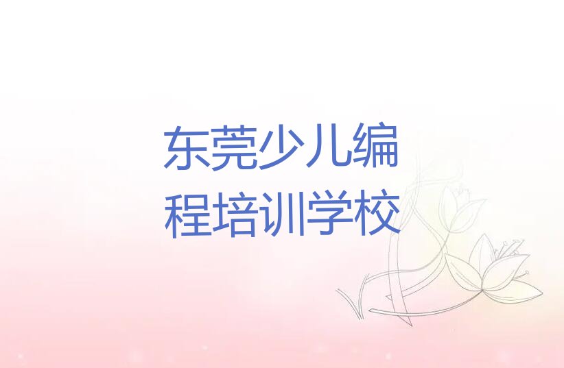 东莞少儿编程培训学校