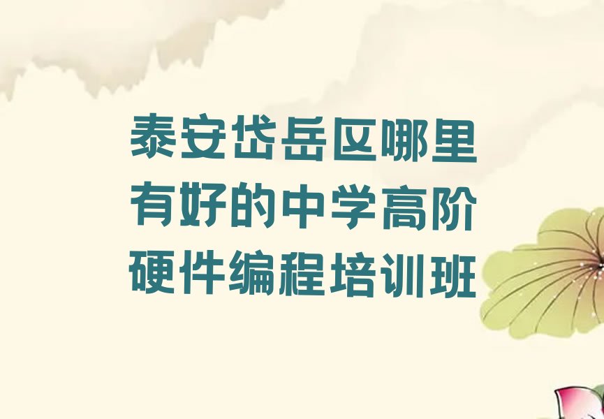 中学高阶硬件编程