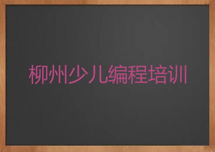 柳州柳江区少儿编程培训学校
