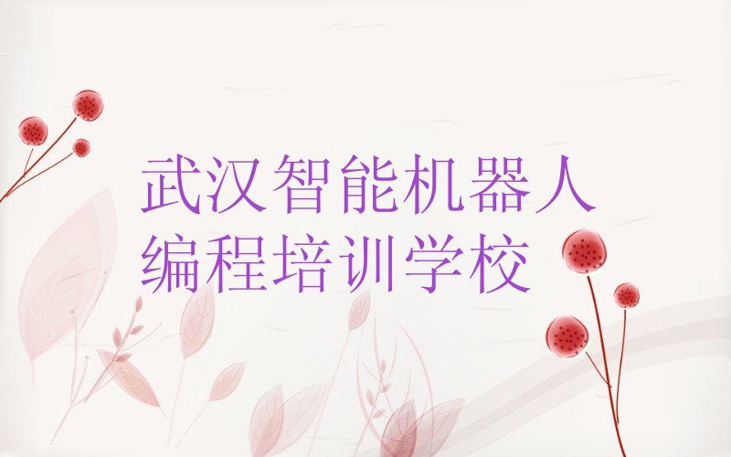 武汉智能机器人编程培训学校