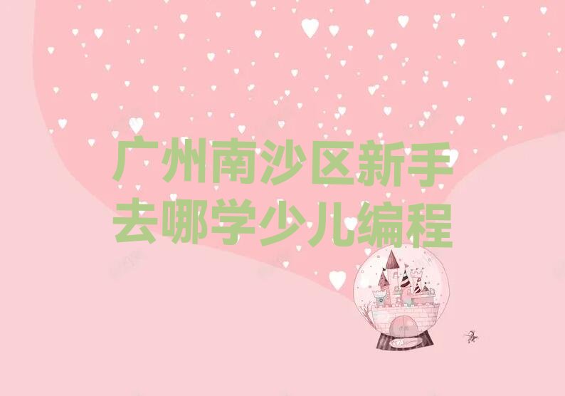 广州南沙区少儿编程培训班