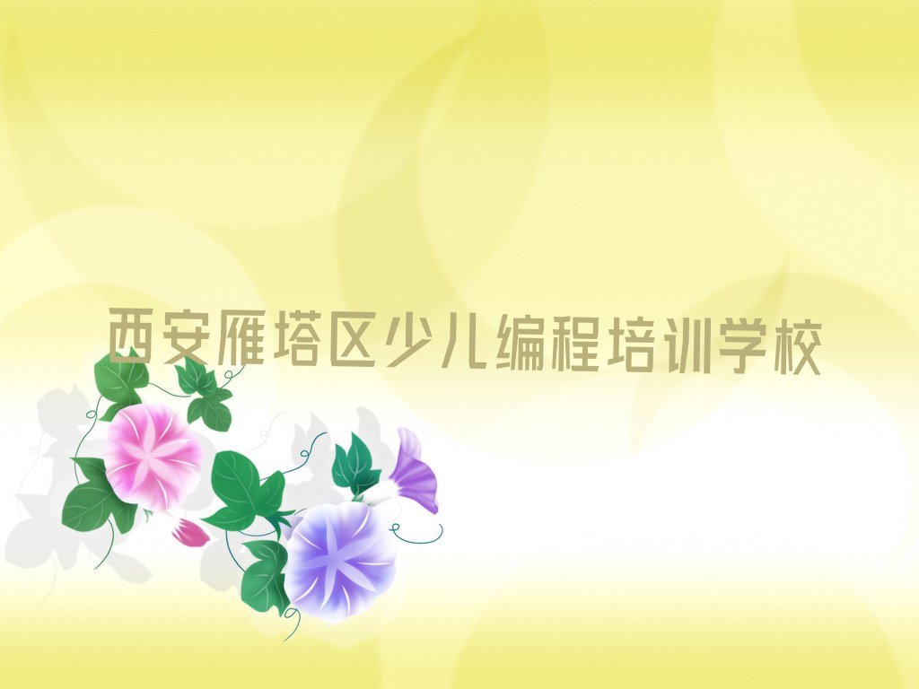 西安雁塔区少儿编程培训学校