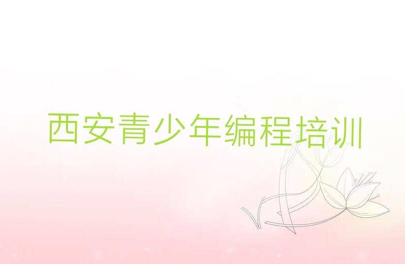 西安碑林区青少年编程培训学校
