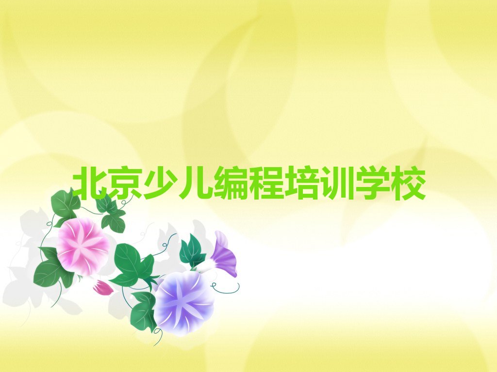 北京少儿编程培训学校