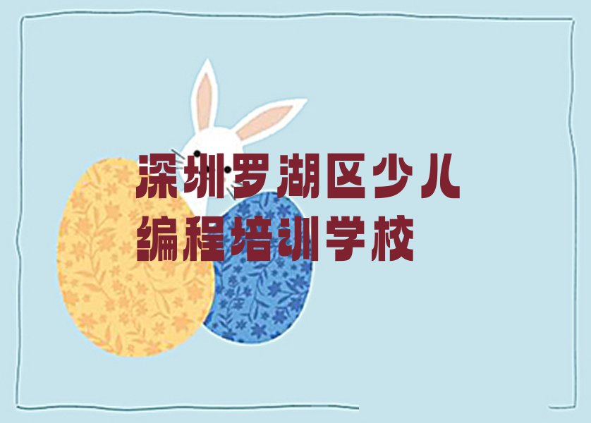 深圳罗湖区少儿编程培训学校