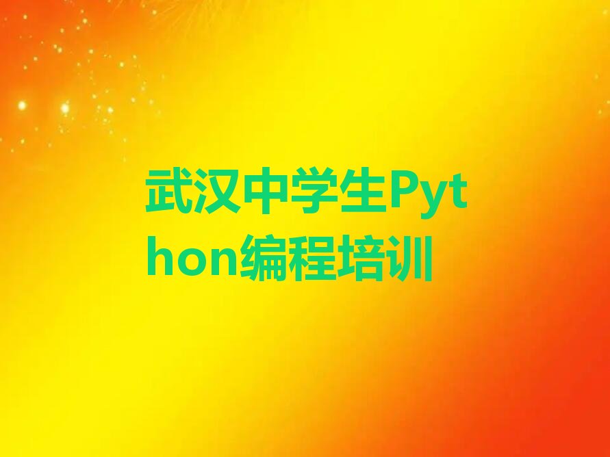 十大武汉中学生Python编程培训机构名录排行榜