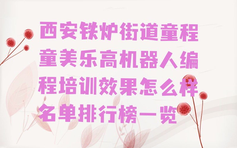 西安临潼区铁炉街道乐高机器人编程培训学校