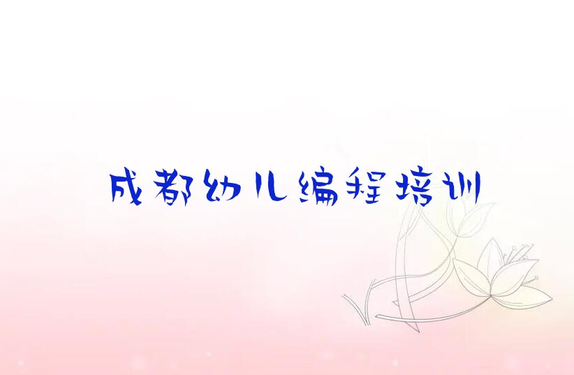 成都成华区少儿编程培训中心