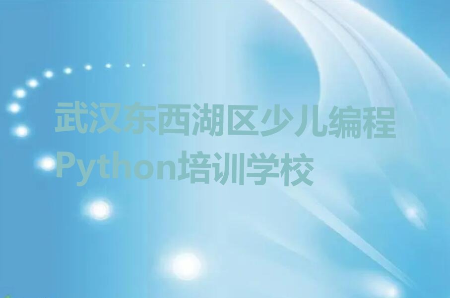 武汉东西湖区少儿编程Python培训学校