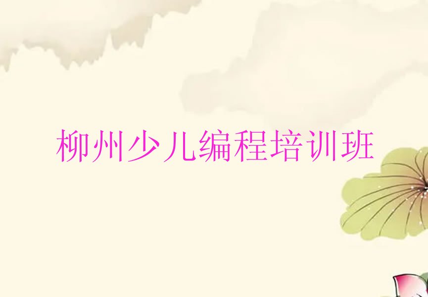 柳州少儿编程培训班