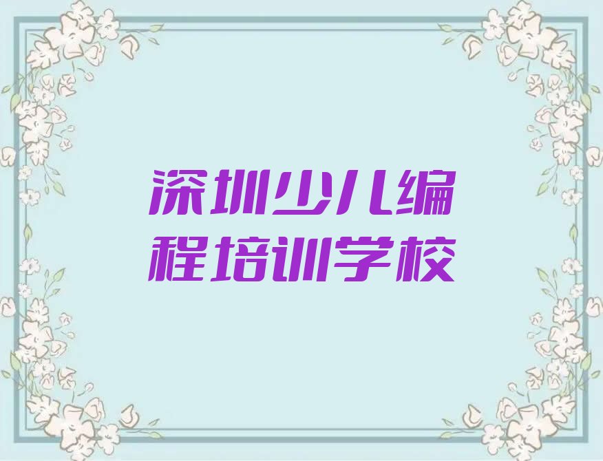 深圳少儿编程培训学校
