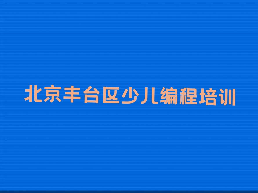 北京丰台区少儿编程培训